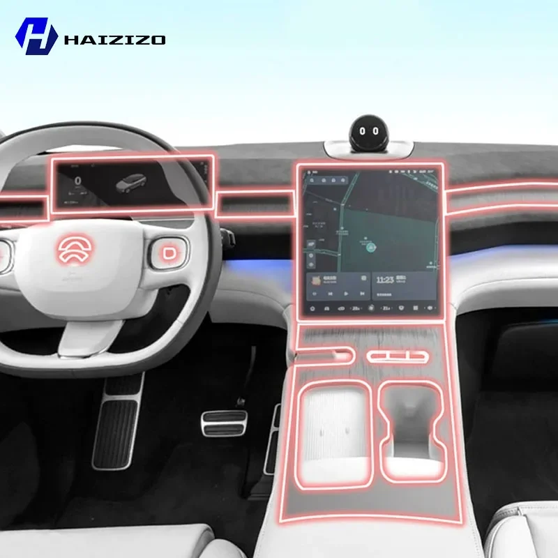 

Для NIO ET7 2021-2025 салон автомобиля защитная наклейка на центральную консоль внутренняя декоративная полоса защитная наклейка из ТПУ ремонт PPF