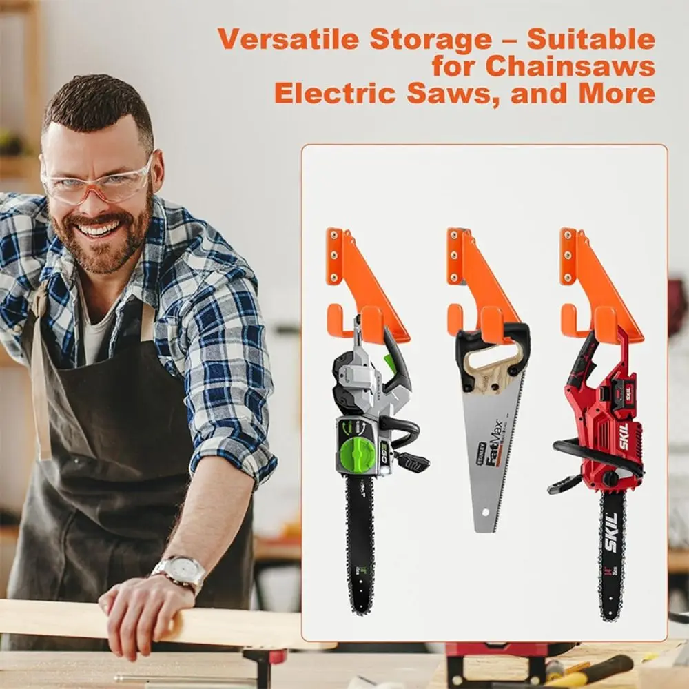 ที่วางเลื่อยลูกโซ่สากลระดับพรีเมี่ยม ที่แขวนเลื่อยลูกโซ่โลหะกันสนิม ตะขอกันลื่น ออแกไนเซอร์จัดเก็บประหยัดพื้นที่โรงรถ