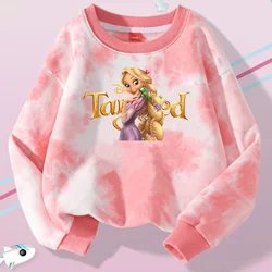 Tangled Rapunzel Princess Clothing Kids Bottoming Shirt Crewneck Girl Sweatshirt Pullover Children T-shirt Long-sleeved Tops