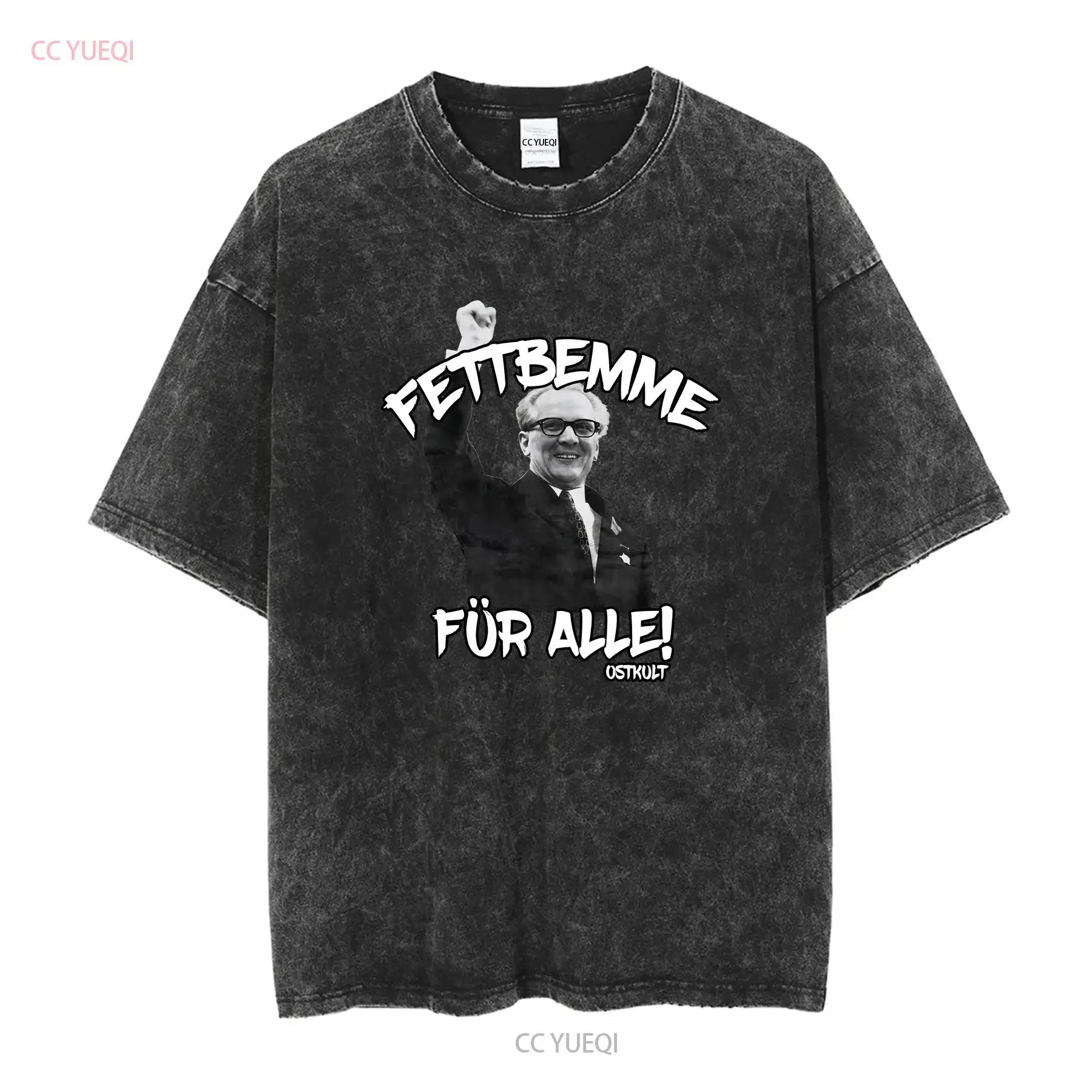 East cult Fettbemme T shirt GDR Honnie Germany VEB wall Simson Minol vintage Washed homme Casual fashion Top For Everyday Wear