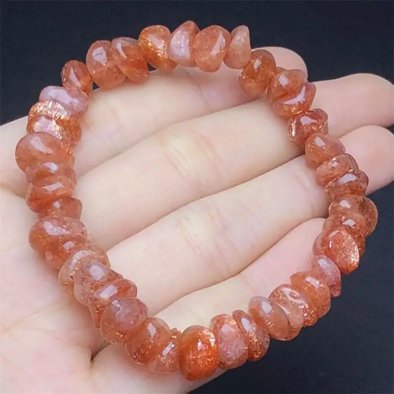 natural-sunstone-freeform-gravel-stone-bracelet-crystal-reiki-healing-stone-fashion-jewelry-gifting-gift-for-women-1pcs