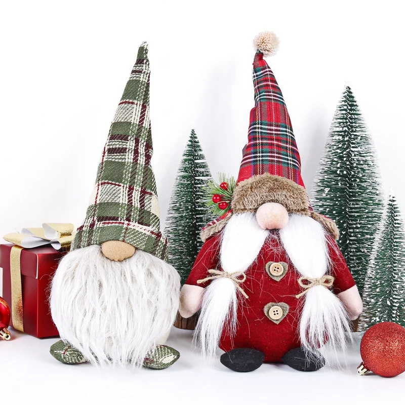 

New Christmas Decorations Festival Elderly Knitted Dolls Gift Decorations Accessories