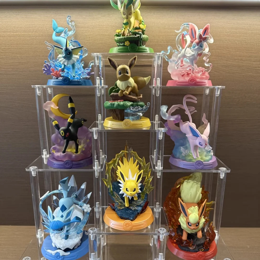 

Anime Pokemon Funism Original Adventure Eevee Family Suit Blind Box Jolteon Sylveon Action Figure Collection Model Kids Toy Gift