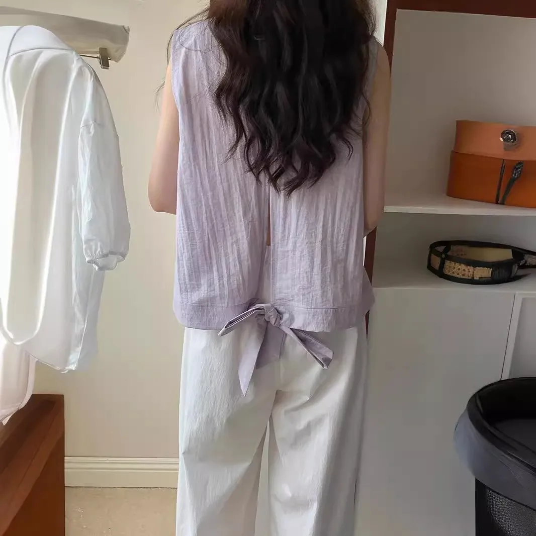 سترة صيفية كاجوال Bal Strapl Svel irt للنساء متعددة الاستخدامات ومريحة من القطن بتصميم دائري Ne