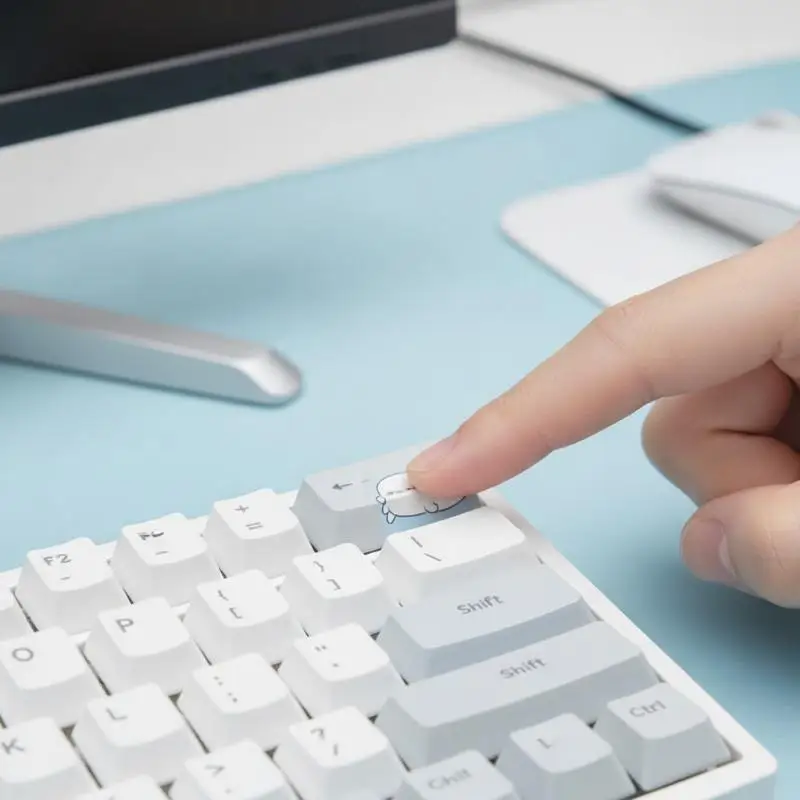 10 PCS Stress Relief Animal Keyboard Keycaps Cute Creative Custom Key Caps for Gaming Keyboard Student Gift
