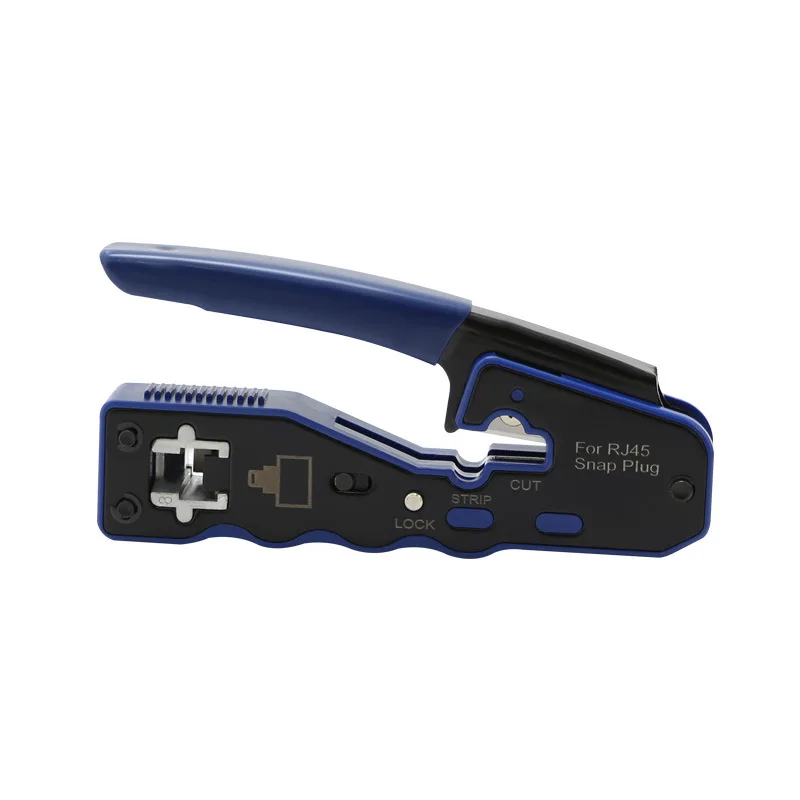 Rj45 Crimping Tool - Pass-through Ethernet Crimper for Cat5/cat6 Modular Plug Sets