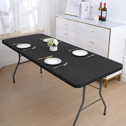 DD 6FT 183*76cm Rectangle Table Cover Spandex Stretch Elastic Tablecloth Fits for Table Protector for Picnic Camping Outdoor