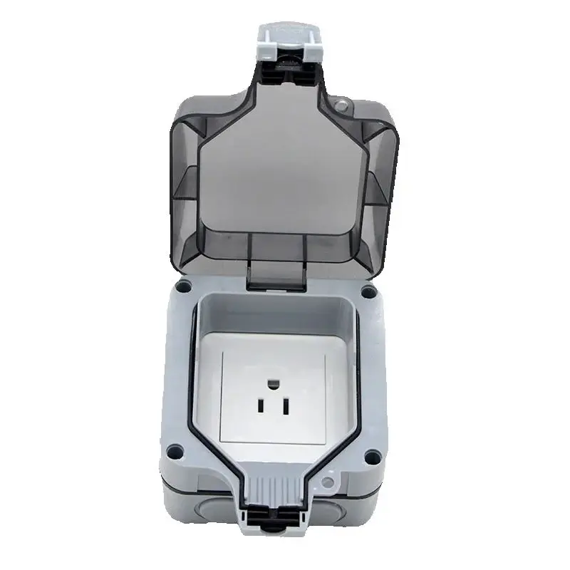 1PCS New Outdoor Waterproof USB Socket Wall Plug UK,EU German ,American,Standard Style 250V 16A Power Supply Jack Special