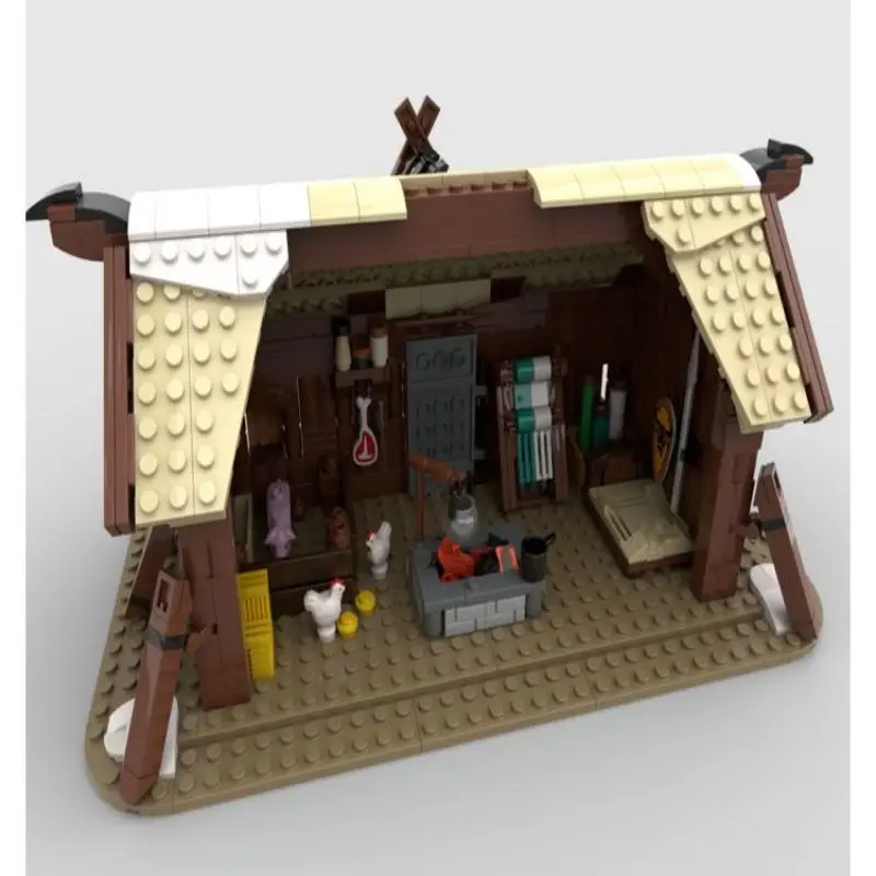 MOC-102557Viking Haus Modell 640 Pellet Baustein Spielzeug DIY Montage Spielzeug Geschenk