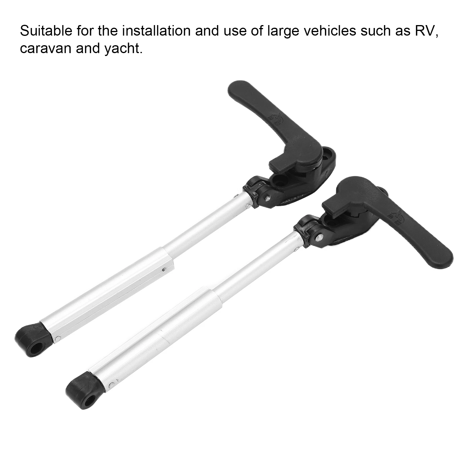 Drążek podporowy ze stopu aluminium RV do okien, 2 szt. 180mm-230mm pręt podtrzymujący okno RV teleskopowa odporność na utlenianie rozpórka podnosząca — zdjęcie 4