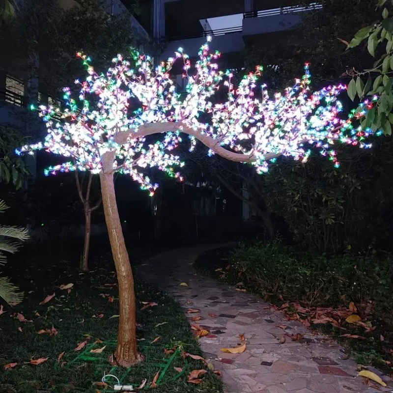 H: 2.2m DMX512 wholesale popular outdoor wedding decoration led cherry blossom tree light