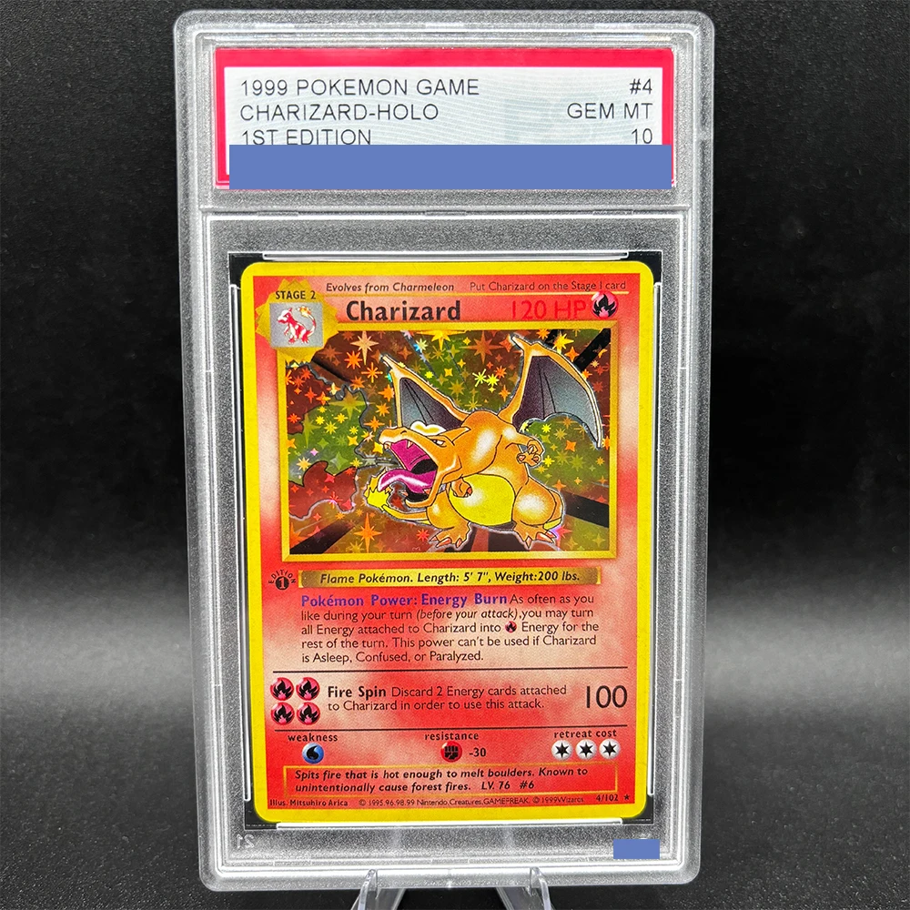 DIY TCG Collection Card Rating Card 4/102 1999 1ST EDITION Copy 10Points Rating Card Anime Game Gift Toy