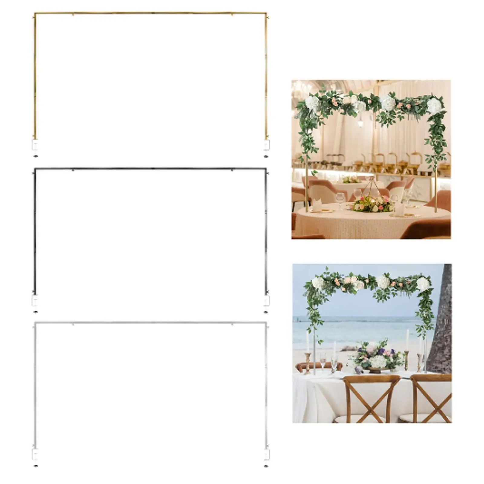 over The Table Rod Stand with Clamps Ceremony Backdrop Setup Indoor Table Arch Stand for Thanksgiving Party Wedding Home Festive