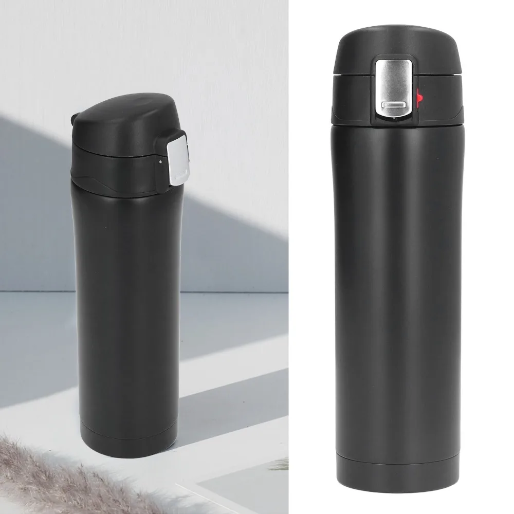 Rustless Bounce Lid Tumbler One Click Open Leakproof Lock Lock Buckle Cup 500Ml Vacuum Inner Travel Mug Office Daily