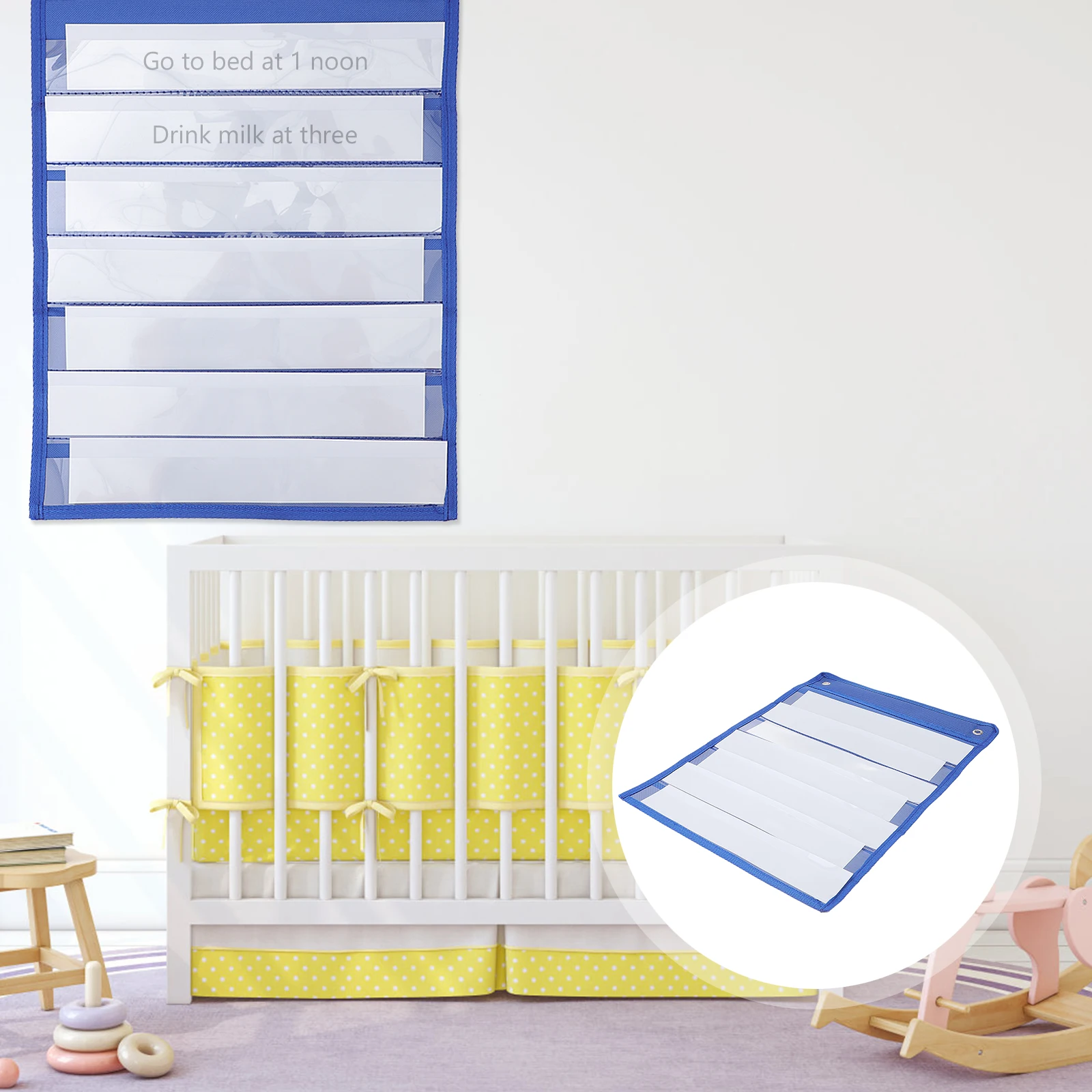 

Magnetic Wall Pocket Chart for Classroom Home Teaching Aids Foldable Handbag Storage ganizer Reinforces Scheduling Sequencing