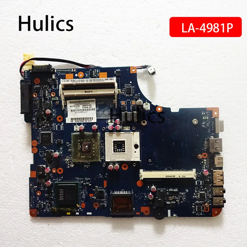 

Hulics Used 17" For Toshiba Satellite L550 L555 Laptop Motherboard K000078990 KSWAA LA-4981P Mainboard 4981P DDR2 MainBoard