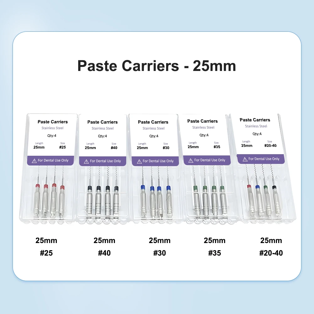 10pack/box 21/25mm Dental Lentulo Paste Carriers Endodontic Reamers Drill Burs Endo Files Dentist Materials Instrument