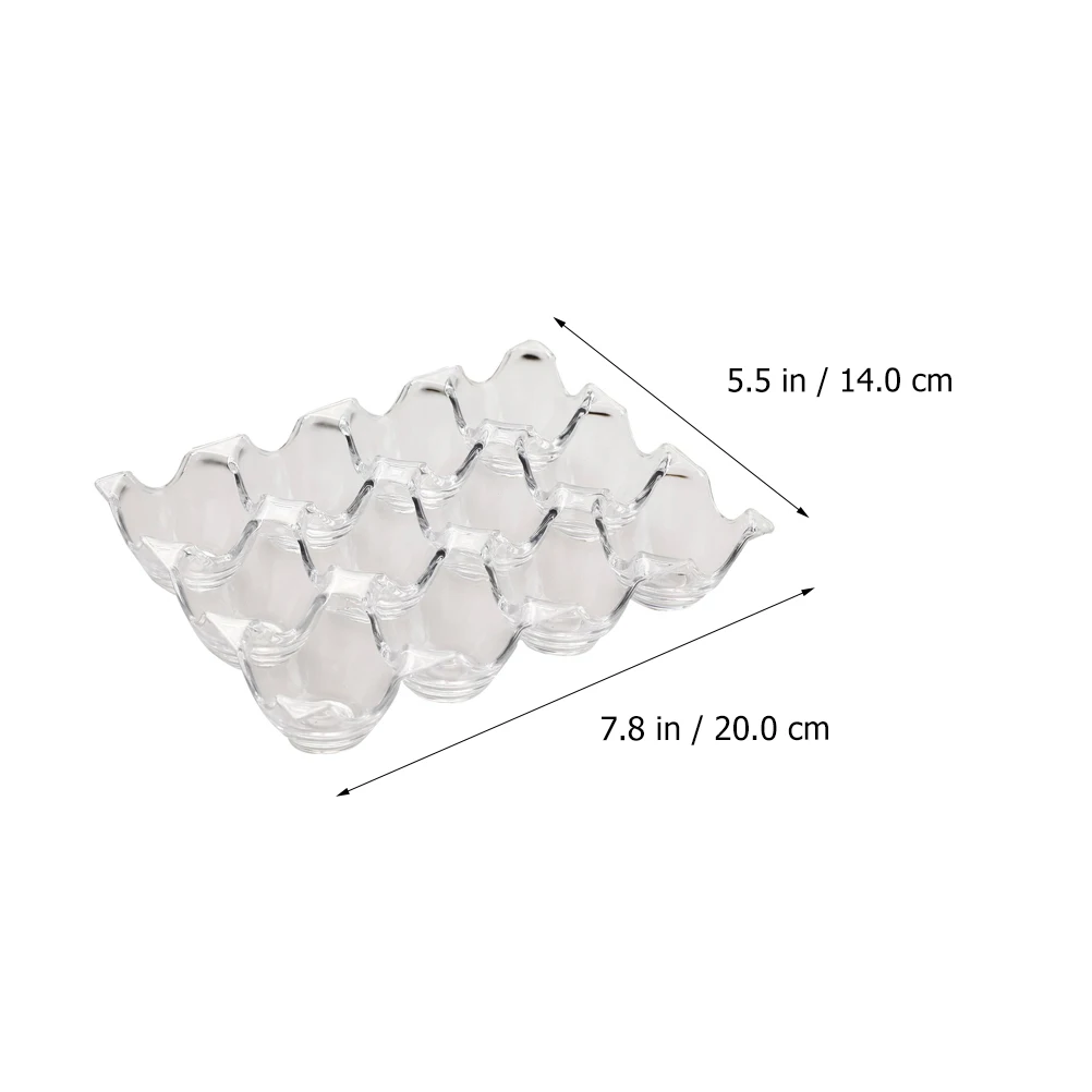 

1Pc High Quality Acrylic 12 Grid Egg Case Anti Collision Refrigerator Storage Tray Kitchen Organizer