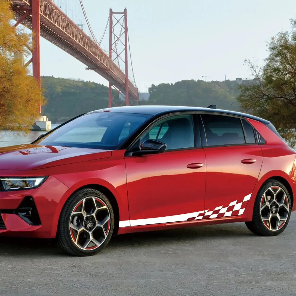 

2pcs Car Sides Body Stickers DIY Personalized Vinyl Film Decals For Opel Astra H K J G Corsa E D OPC Auto Decals Accessories