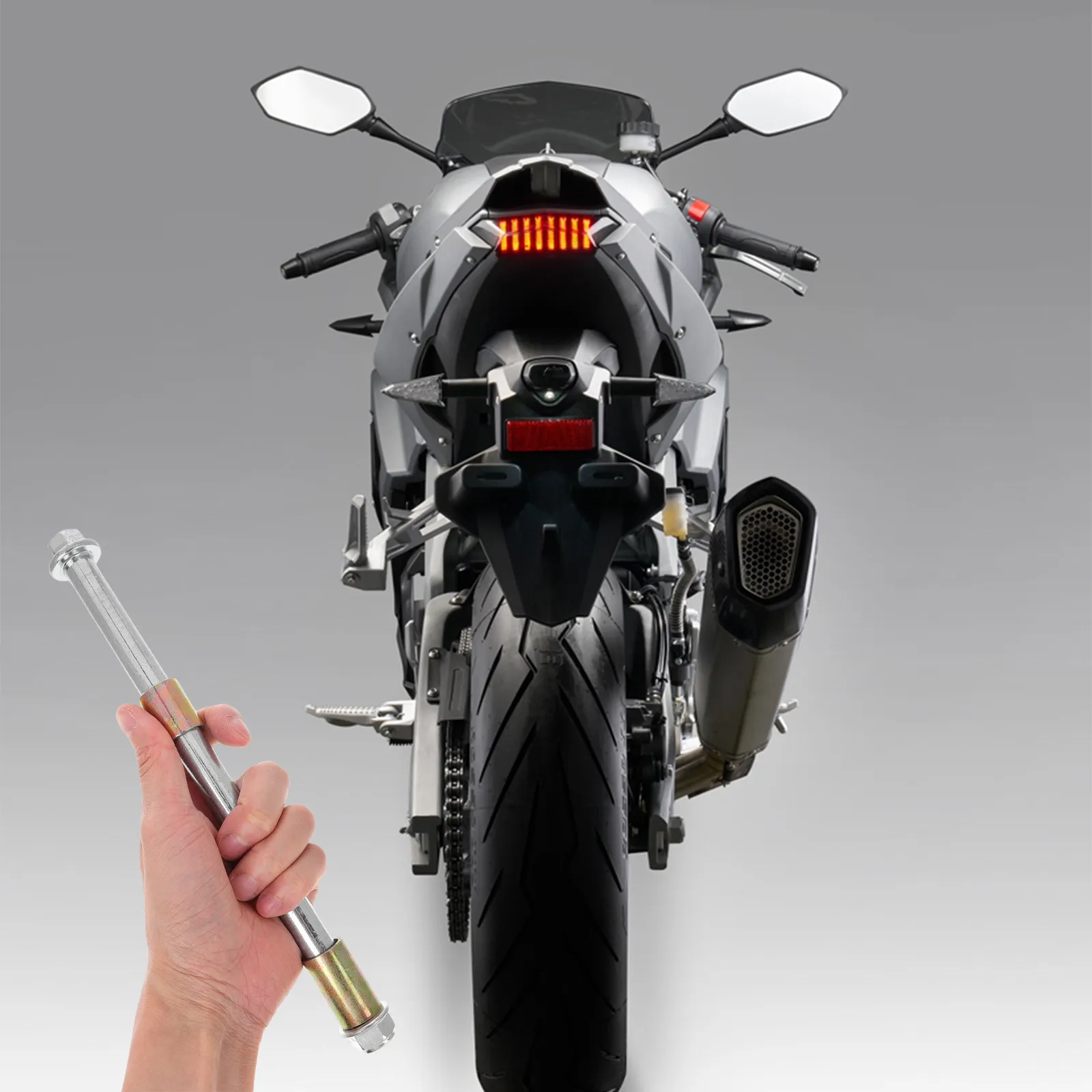 

Rear Wheel Axle Spacer Durable Metal Universal Fit Precision Machined Replacement Motorcycle Rear Axle Repair Part