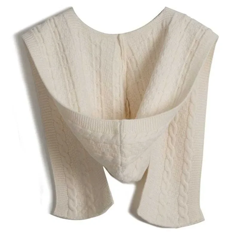 Sciarpe lavorate a maglia autunnali Donna Moda carina Scialle con cappuccio Abbigliamento per il tempo libero all'aperto Accessori di abbigliamento femminile tutto-fiammifero in stile coreano