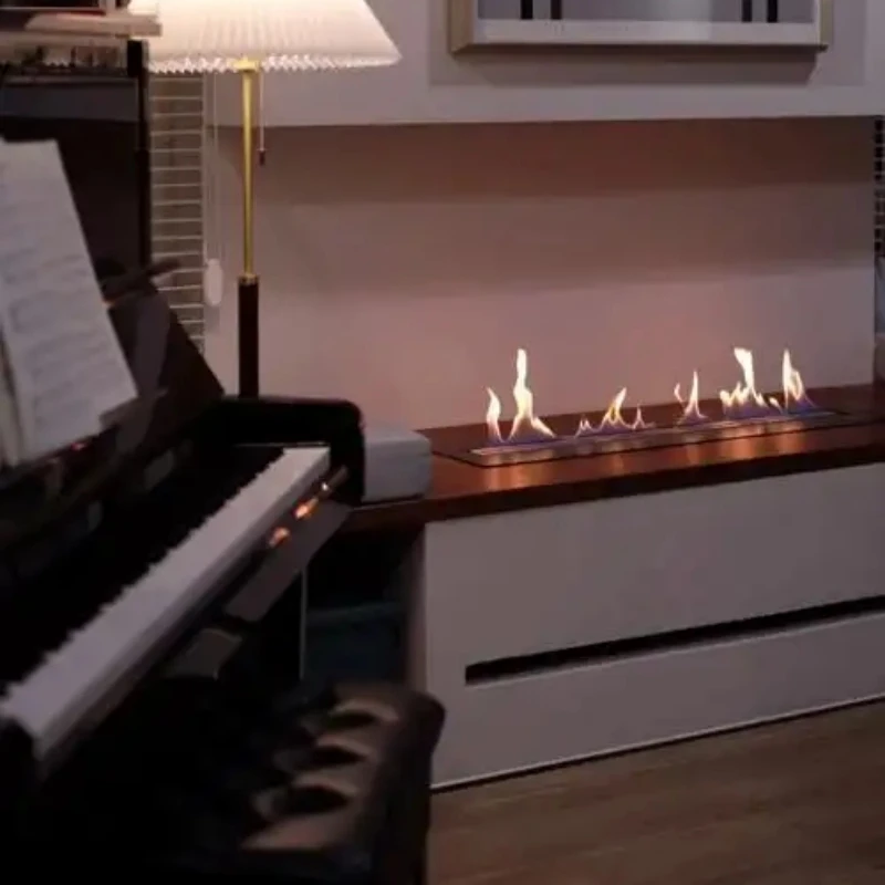 

tuya wifi smart burner bioethanol kamin electric bio fuel fire insert 1200mm ethanol fireplaces
