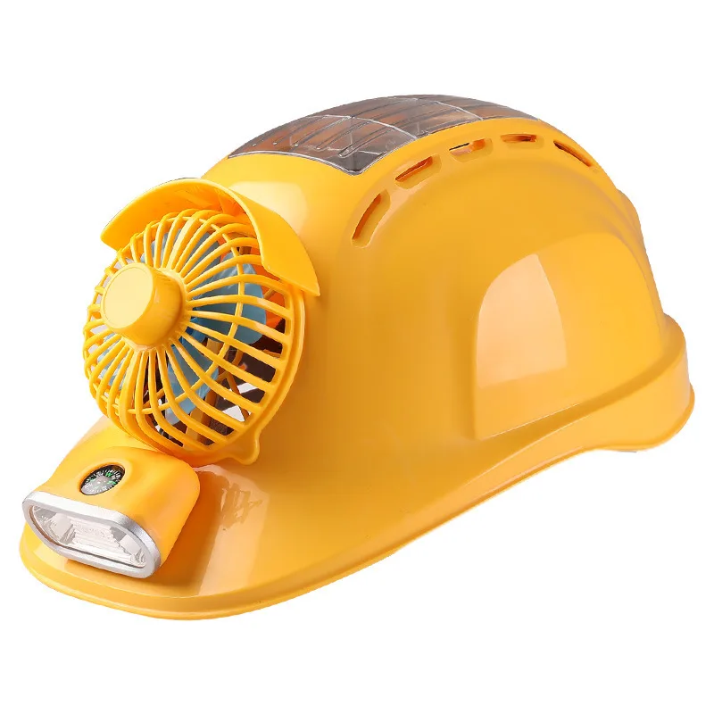 

Zoom Solar Fan Work Helmet Safety Hat Construction Workplace Built-in Solar Fan