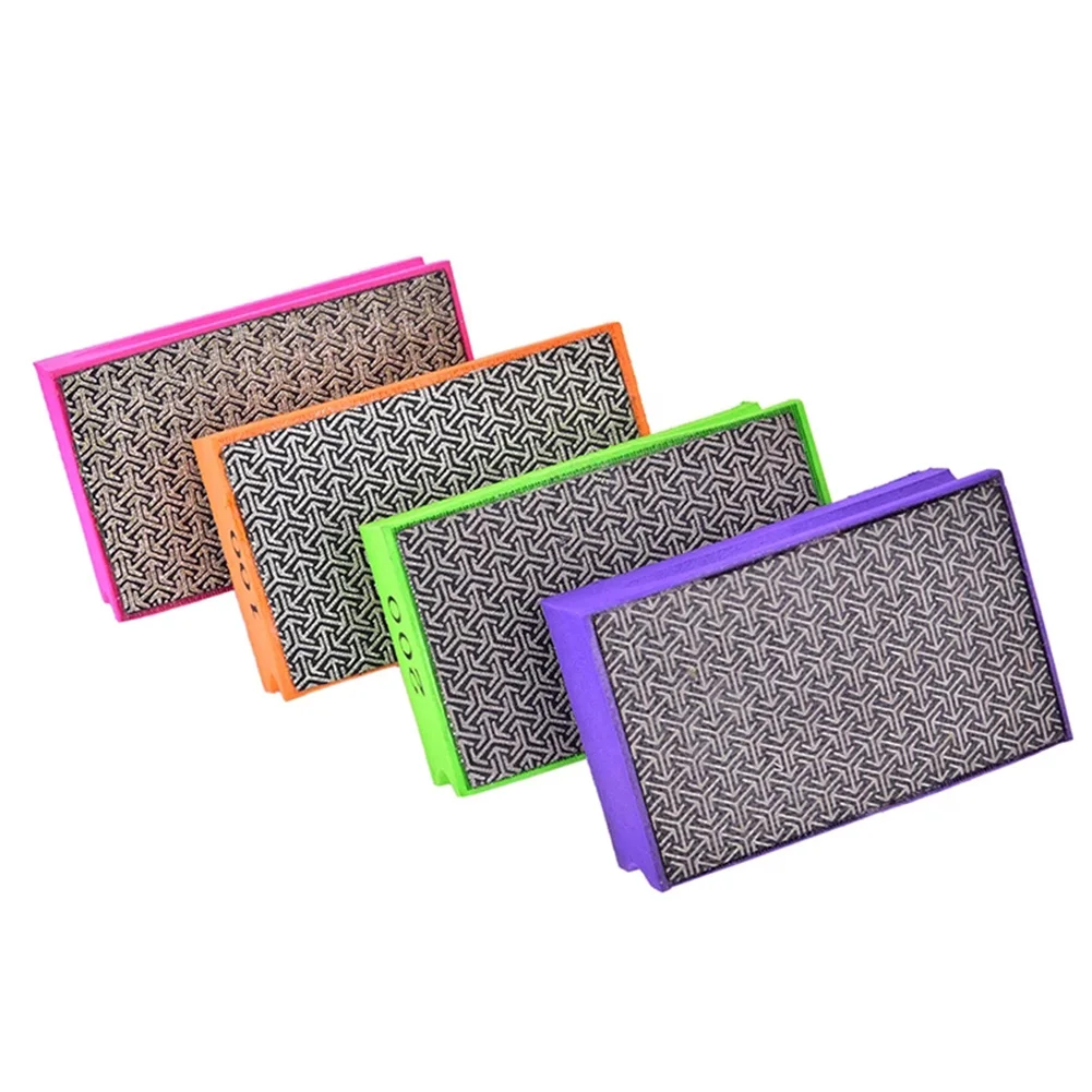 Diamante Mão Polimento Almofada 90×55 mm Telha Vidro Abrasivos Bloco de Moagem Almofadas Pedra Mármore Cerâmica Abrasivos Lixar Disco