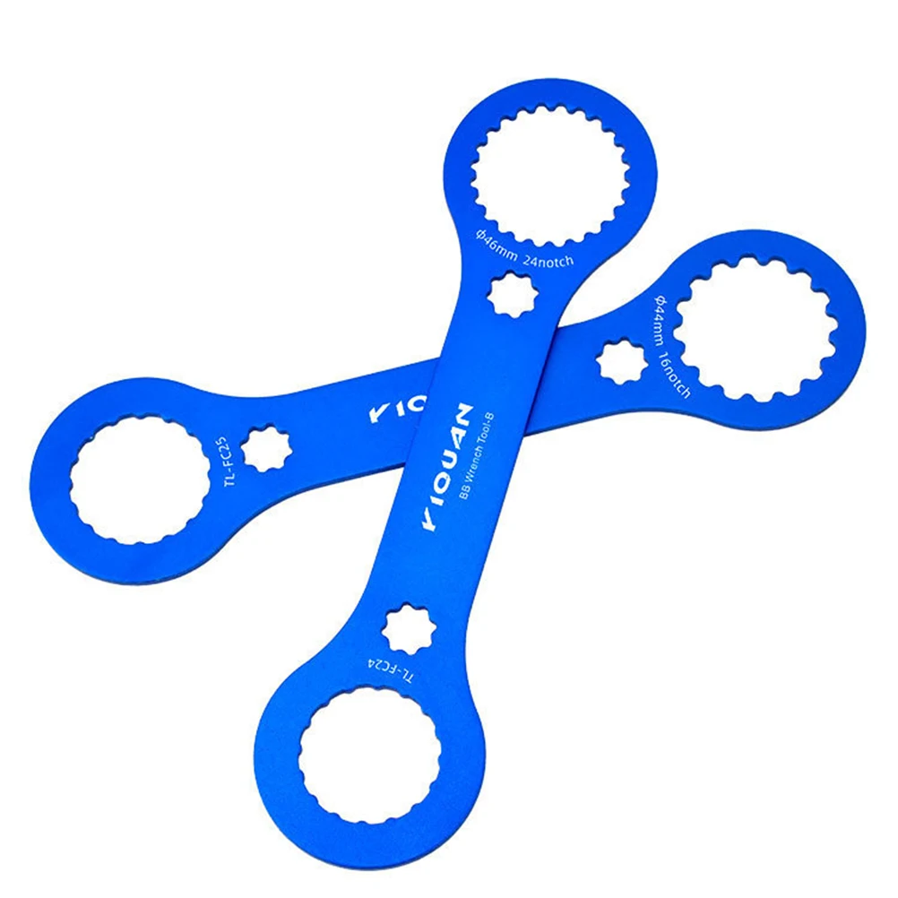 

2Pcs Center Axle Wrench Aluminum Alloy Bike Crankset Spanner Removal Tool Compatible Mountain Road Bikes Lightweight Hard