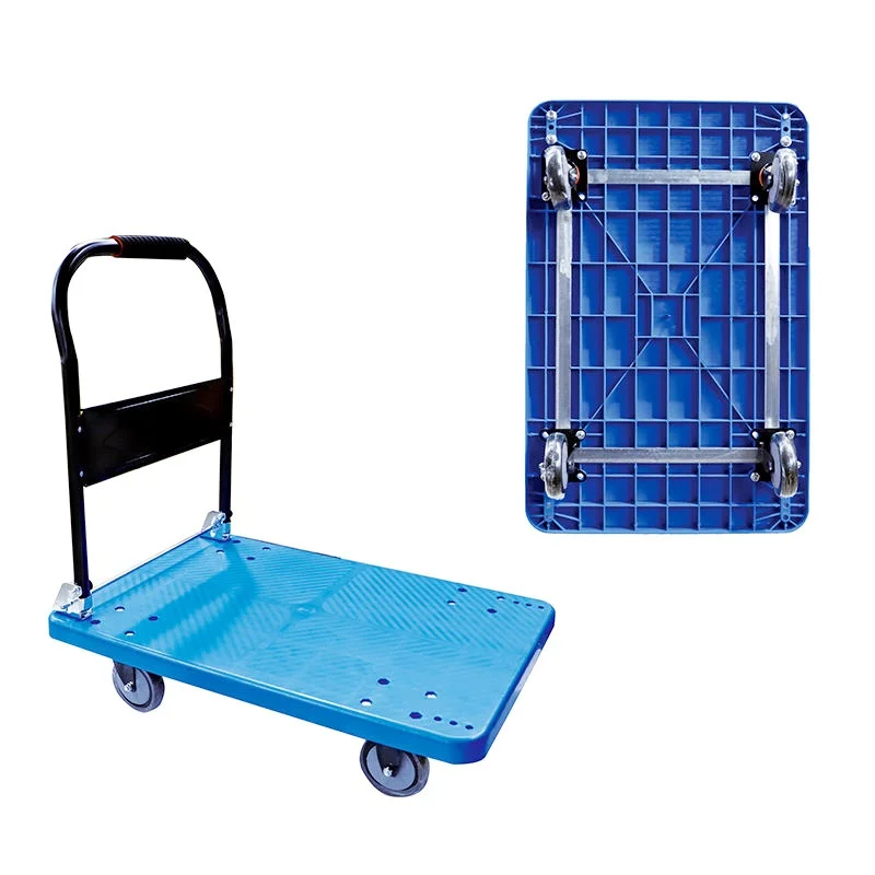 

Folding Carts Hand Truck Plastic Platform Trolley Folding Hand Cart for Small Warehouse Truck Tool