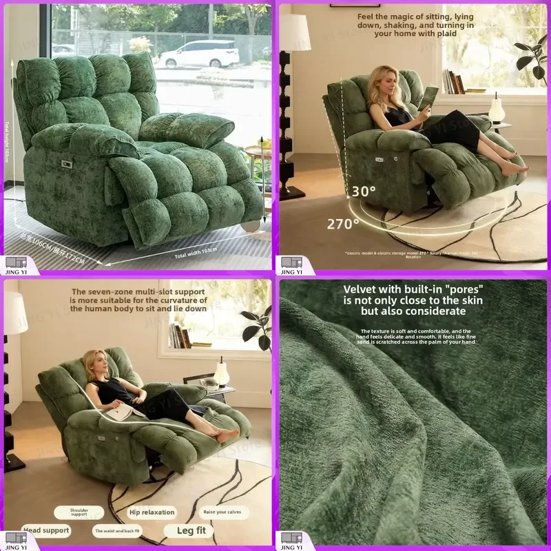 

Electric Recliner Chair with Sleep Mode Adjustable Lazy Sofa Modern Single Seat Living Room Furniture Ergonomic Design