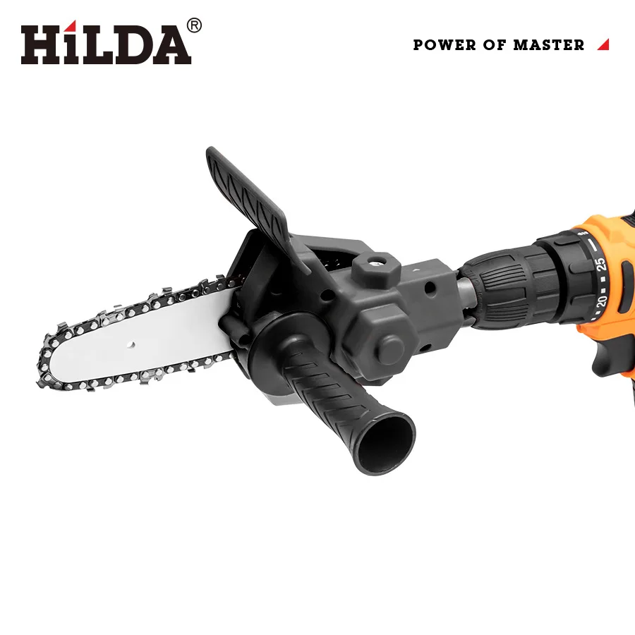 Hilda 4/6 Inch Electric Drill To Electric Chain Saw Adapter Portable Conversion Head Kits Attachment Woodworking Pruning Tools