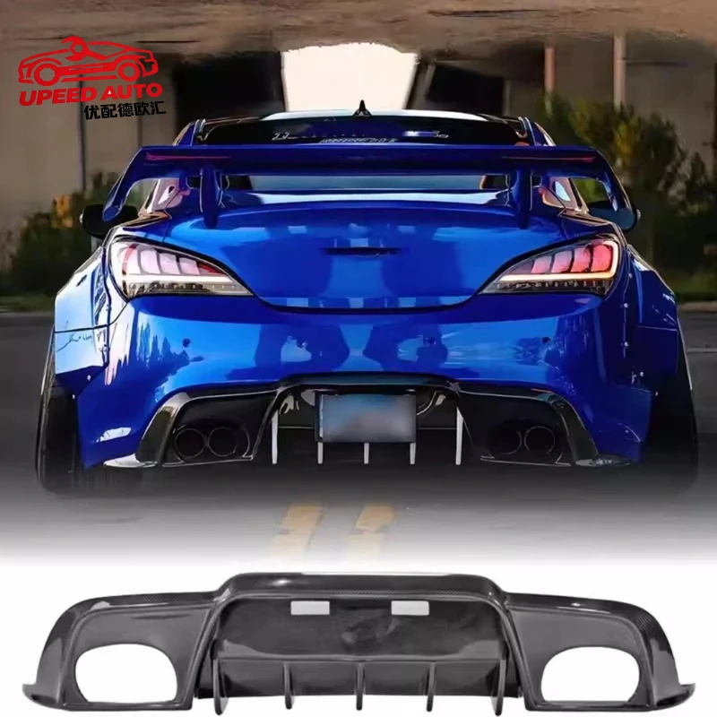 

Suitable for Hyundai ROHENS Genesis Coupe 09-13 Modified carbon fiber pattern rear lip diffuser car accessories body kit