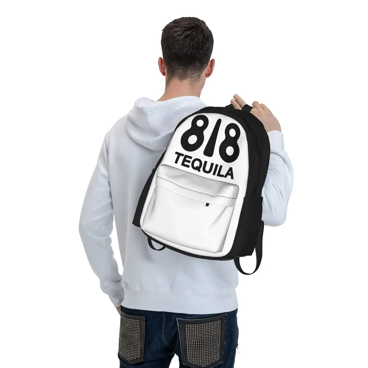 818 merch 818 Tequila กระเป๋าสะพายหลังโลโก้กระเป๋าหนังสือเด็กหญิงเด็กชายนักเรียนกระเป๋านักเรียนลายการ์ตูนสำหรับเด็กกระเป๋าสะพายหลังเป้ใส่แล็ปท็อปกระเป๋าสะพายไหล่