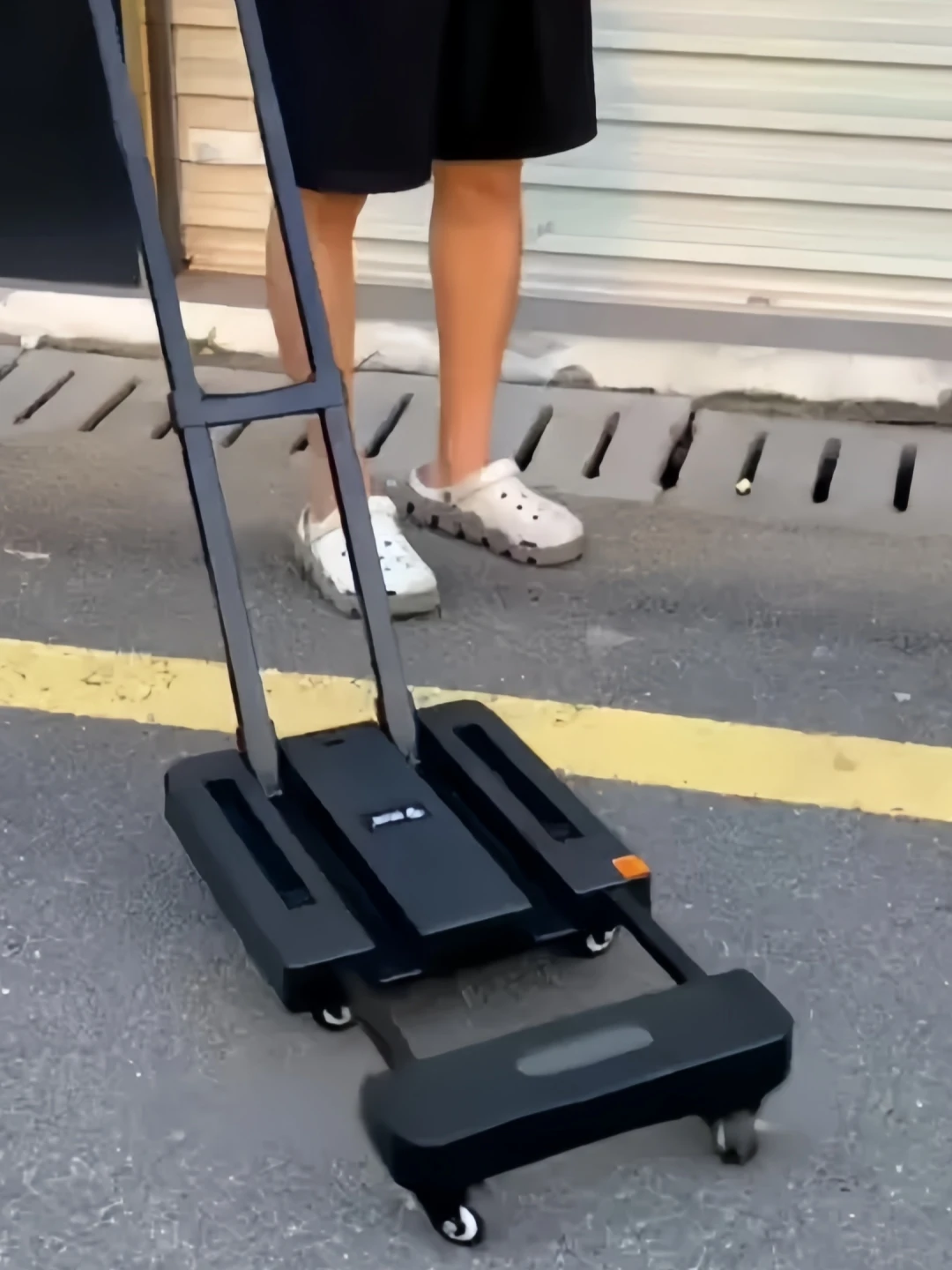 ポータブル屋外手引きショッピングカート、フラットベッドトレーラー、牽引可能なユーティリティビークル、折りたたみ式デザイン、野菜買い物用