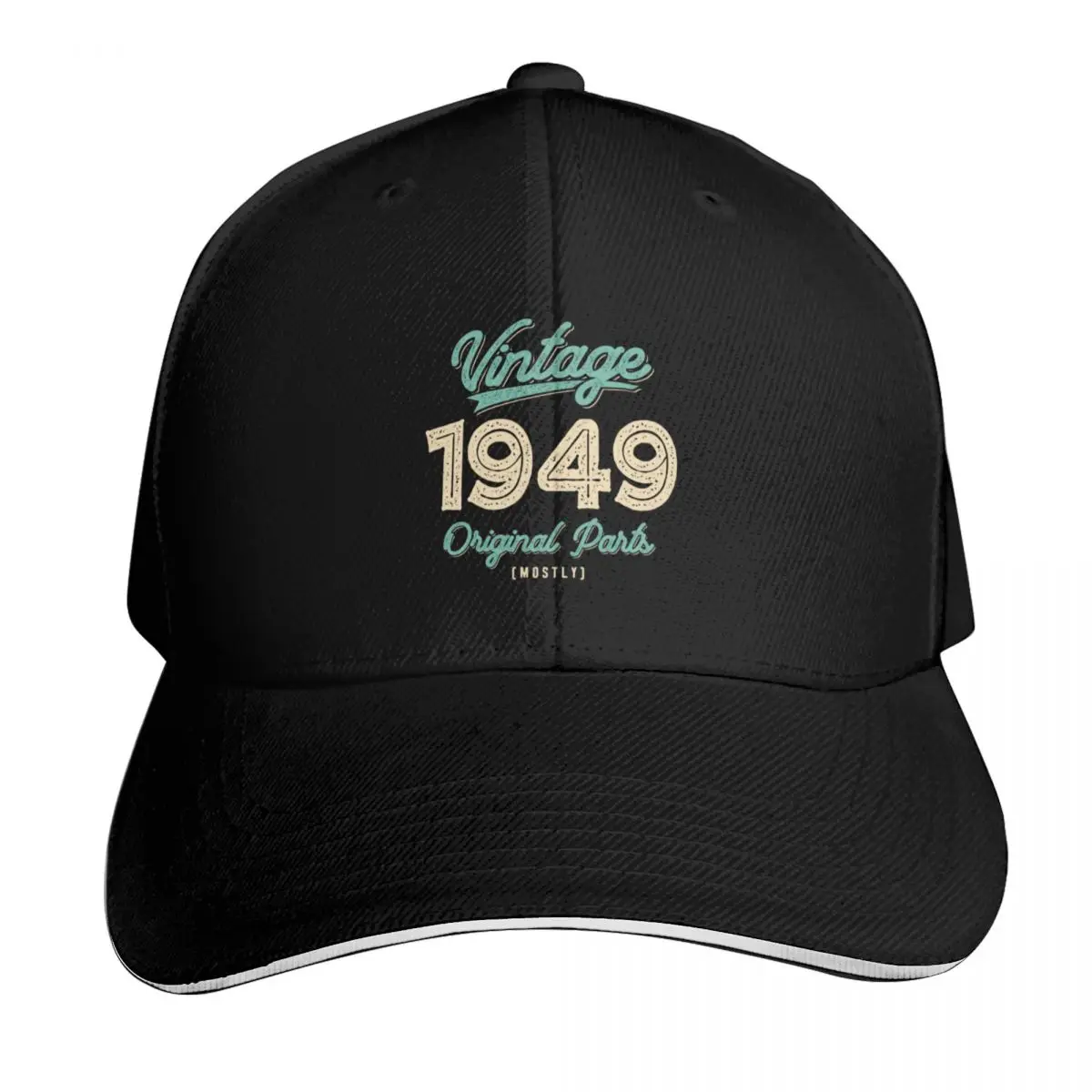 

Vintage 1949 Original Parts - 73rd birthday Retro Classic Baseball Cap Thermal Visor dad hat black Women Men's