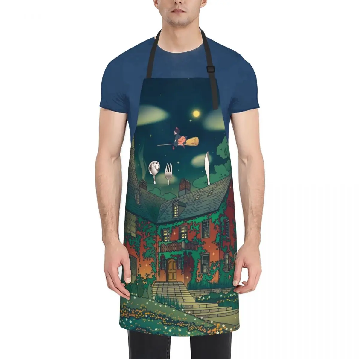 

A Starry Night Out Apron Waterproof women Kitchen Apron