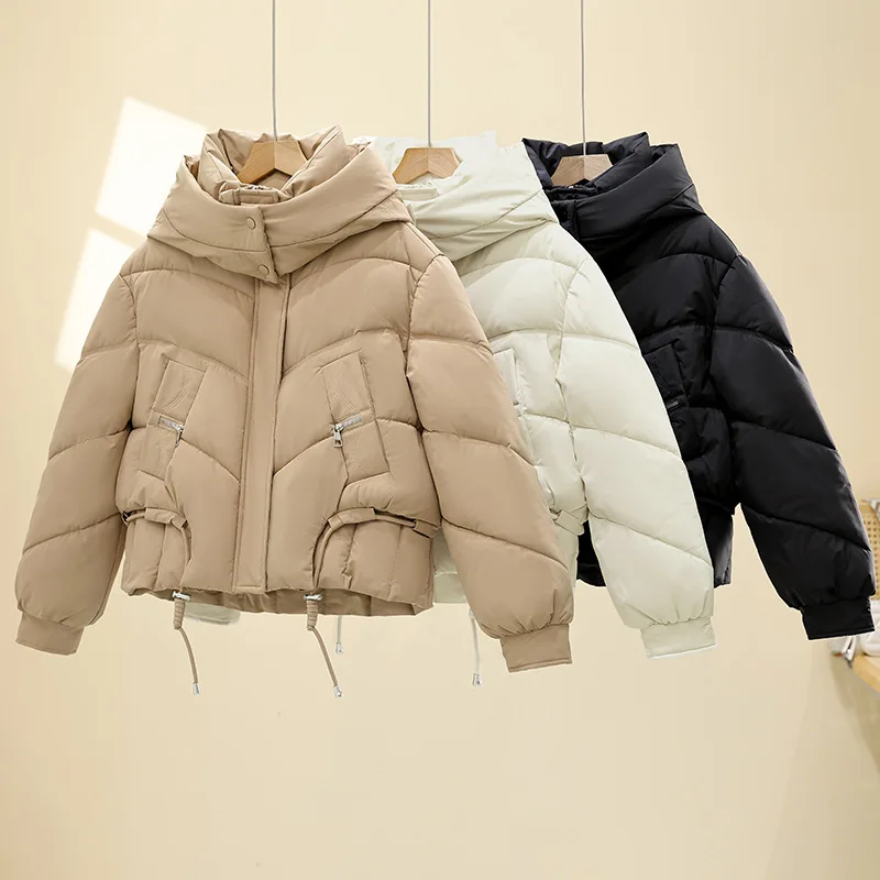 

Women's Thiened ort Casual Coat Long Sve Striped Hem Zipper Sle Faionable Leisure Outerwear Korean Version 2025 New