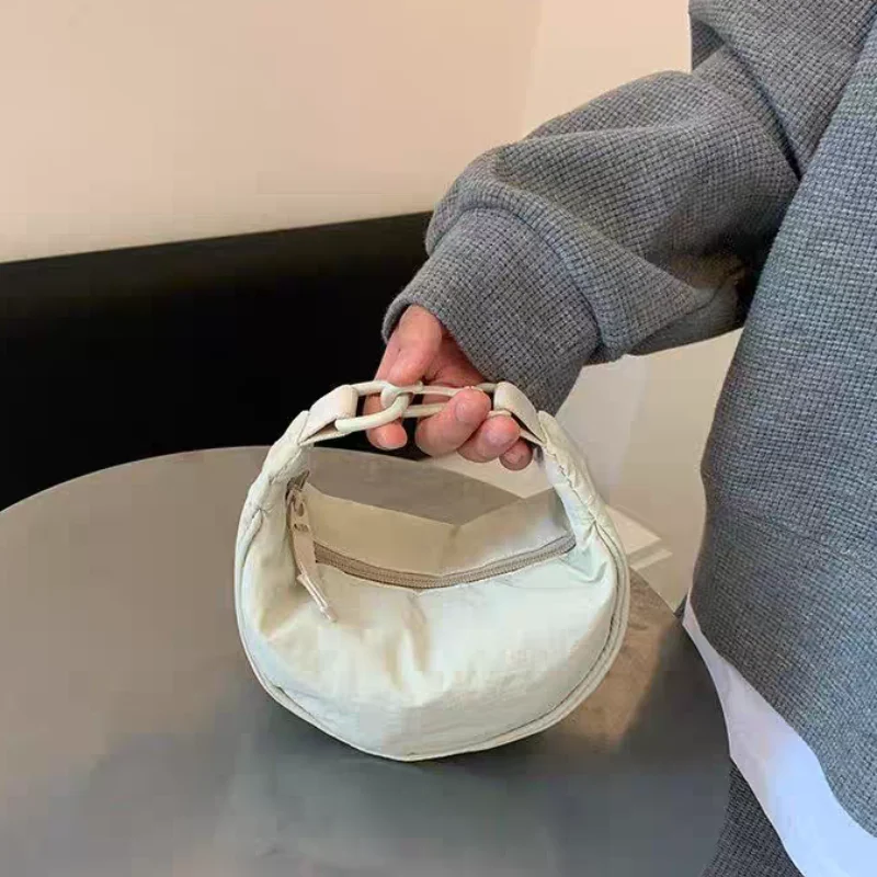 

Japanese Mini Dumpling Bag Nylon Portable Lightweight Sports Bag Creative Lock Clutch Bag Fashion Classic Shoulder Crossbody Bag