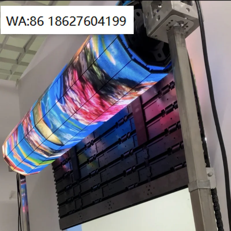 

LED SignageP2.604 Indoor Roll up Screen Module Size 500*62.5mm Front IP63 and Th Back Side IP21 Support Front Rear Maintenan