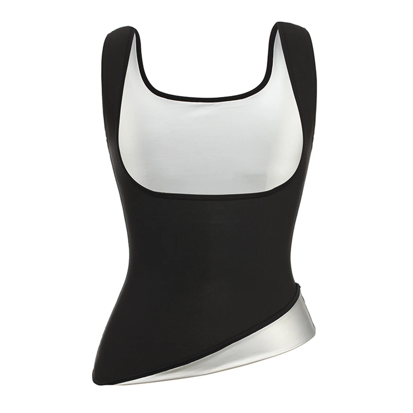 1 pçs sauna suor colete para mulheres treino tanque superior emagrecimento polímero sauna terno cintura trainer camisa de fitness corpo shaper