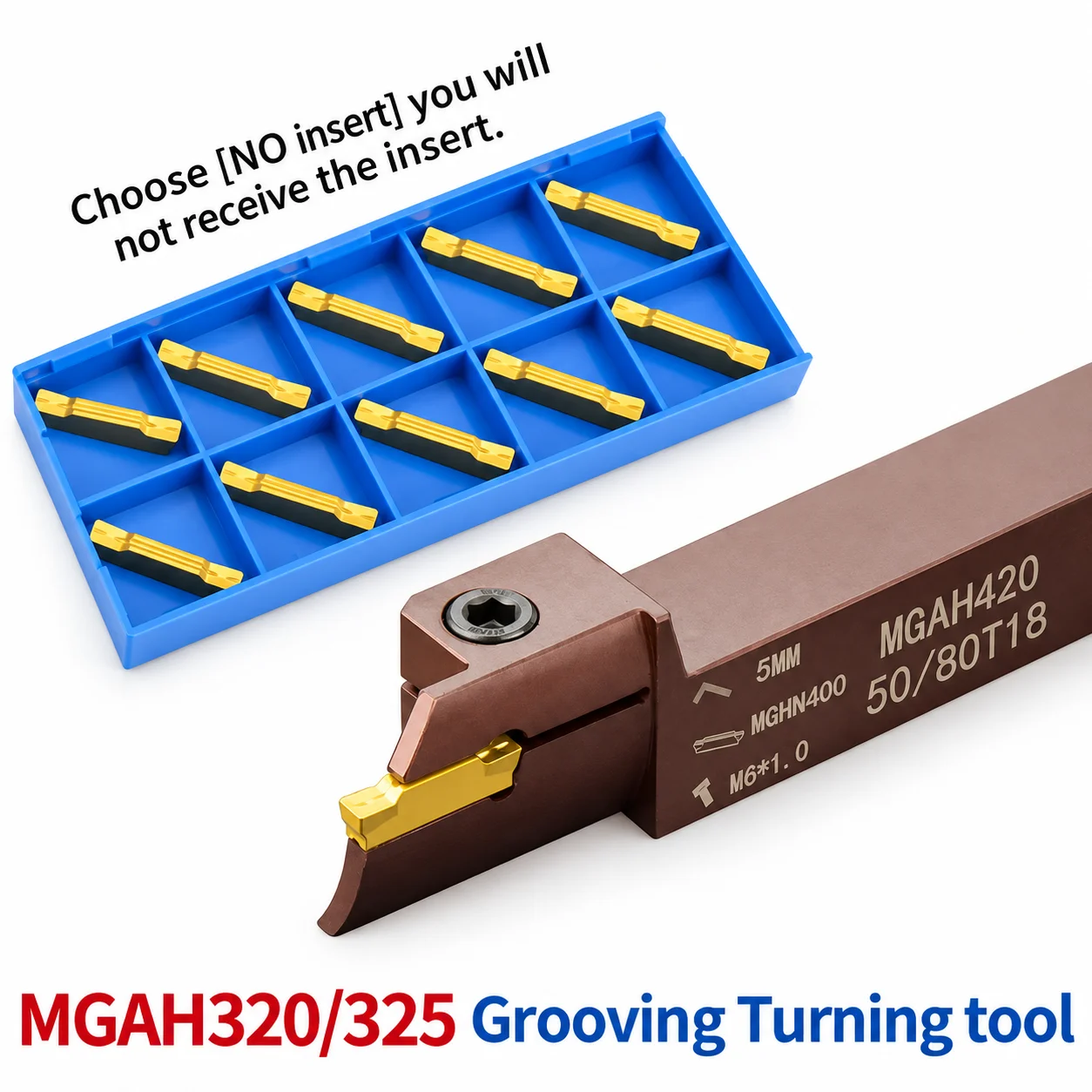 MGAH320 MGAH325 Spring Steel External Reverse Face Grooving Tool Holder CNC Lathe Cutter for MGMN300 Carbide Inserts
