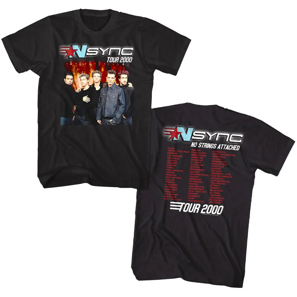 NSYNC Justin Timberlake No Strings Attached Album Tour 2000 Men's T Shirt Pop