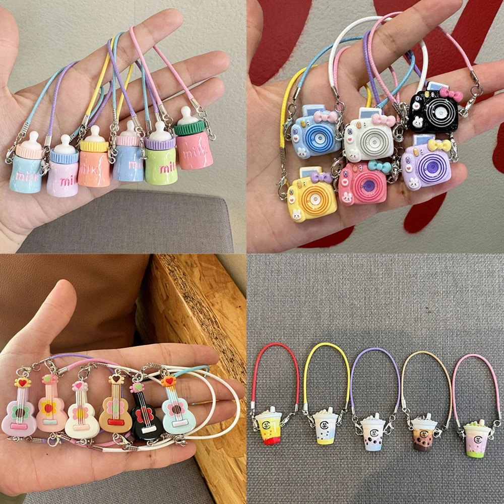 Adecuado para muñeca Labubu de 15-17cm, Mini ropa bonita, decoración, modelo de cámara DIY, taza de té de la leche, accesorios colgantes de Donut para guitarra