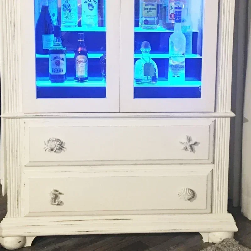 Manija de hierro fundido estilo océano Retro, manija de cajón de habitación mediterránea para niños, manija de armario nórdico de un solo orificio con forma de estrella de mar, 1-4pec