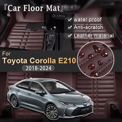 Car Leather Floor Mat For Toyota Corolla E210 2018~2024 Suzuki Swace Floor Mat Interiors Spare Replacement Parts Car Accessories