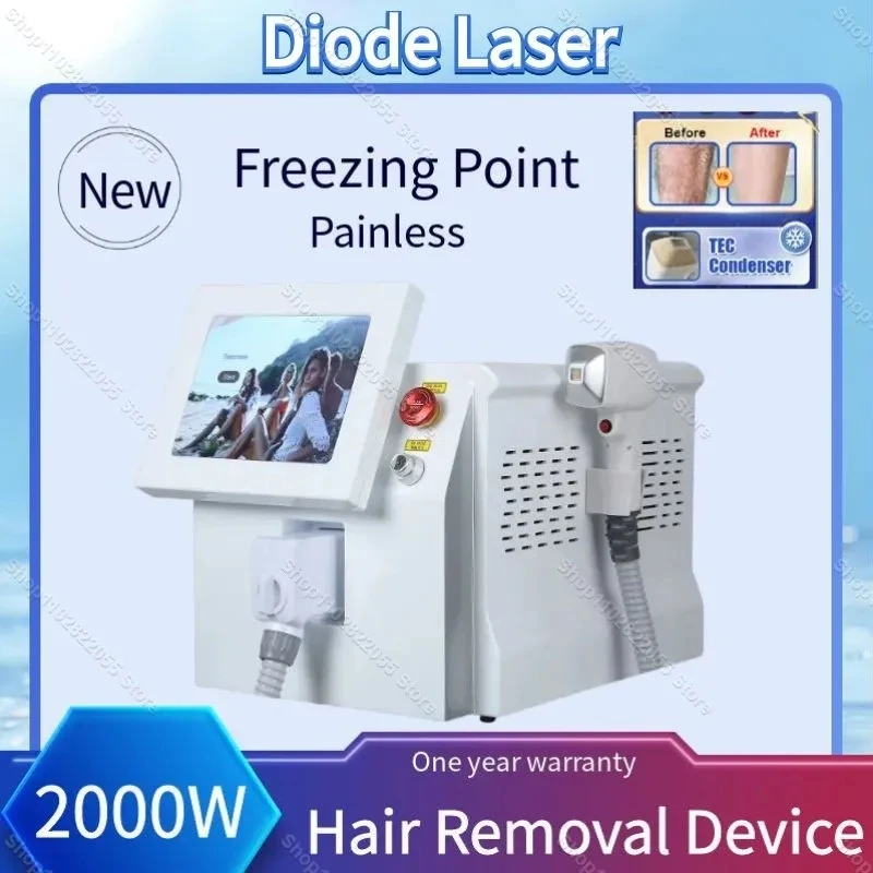 

Selling 808nm new diode laser hair removal machine 2000W three-wavelength ice titanium hair removal machine