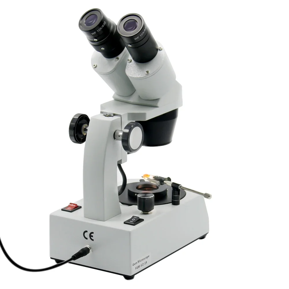 Factory Price High Quality Optical Jewellers Microscope 20X-40X Binocular Microscope Gemology FGM-U2-19