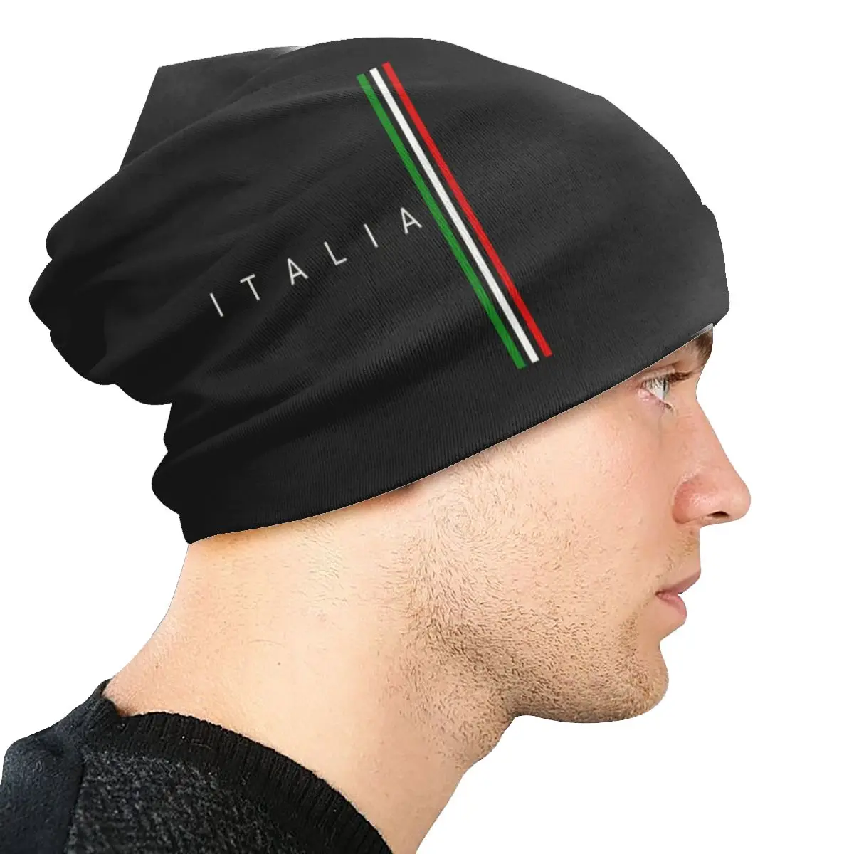 Italia Flag berretti berretti uomo donna Unisex Outdoor Winter Warm Knitting Hat Adult Italy Qatar Slouch Bonnet Hats