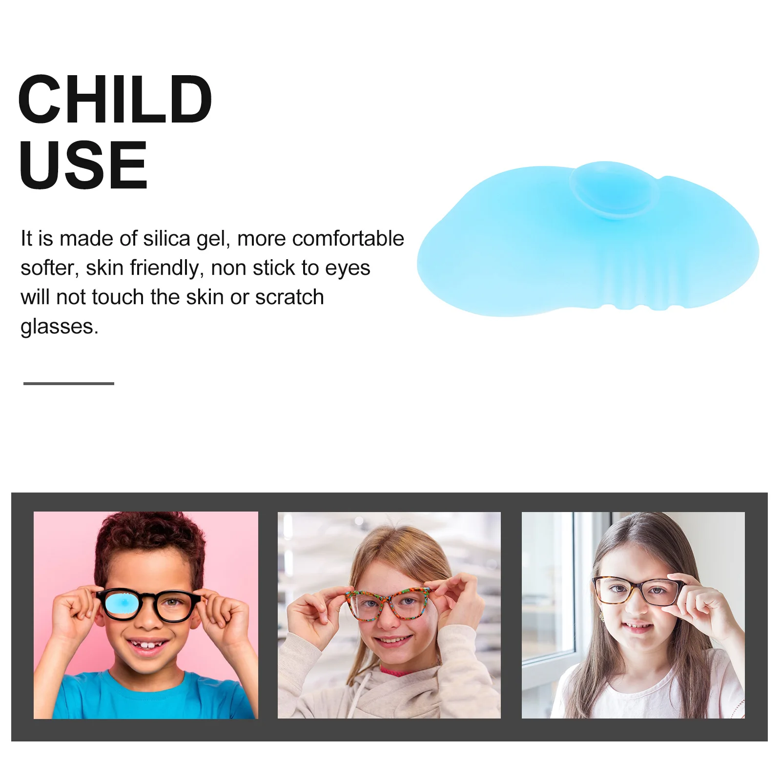 

Silicone Suction Cup Eye Mask Breathable Patches Kids Eyeshade for Cross Silica Gel Pads Child